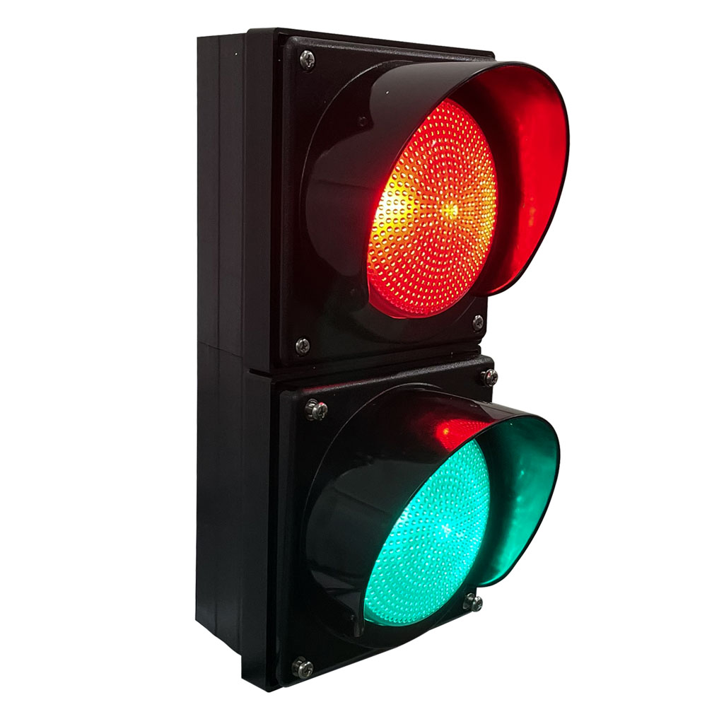 إشارة مرور عالية التدفق باللونين الأحمر والأخضر (وحدتان)