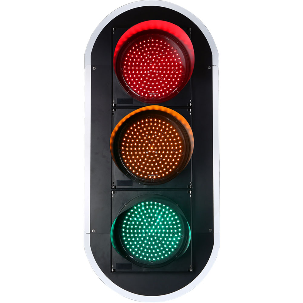 إشارة مرور كاملة باللون الأحمر/الأصفر/الأخضر منخفضة الطاقة