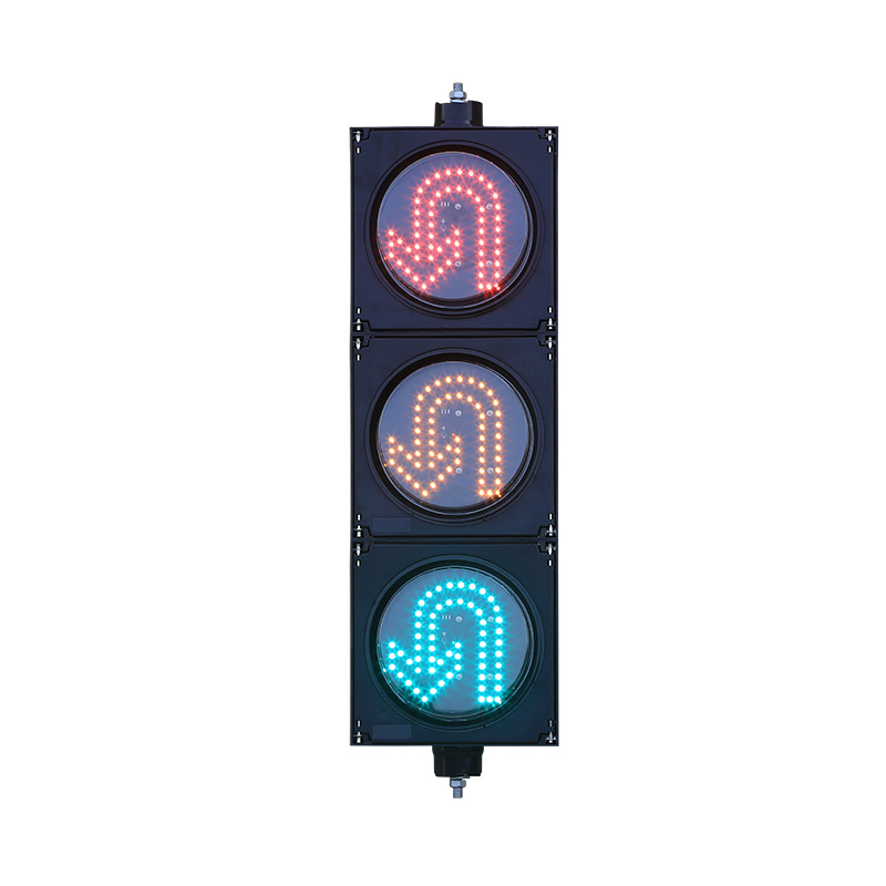 إشارة مرور منخفضة الطاقة حمراء/صفراء/خضراء للانعطاف