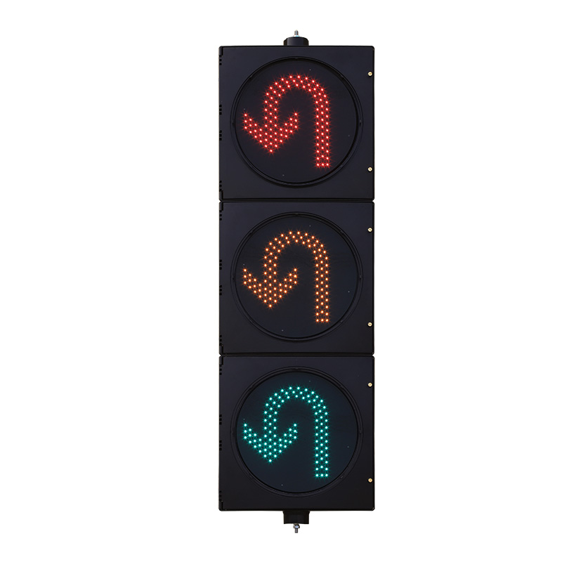 إشارة مرور منخفضة الطاقة حمراء/صفراء/خضراء للانعطاف