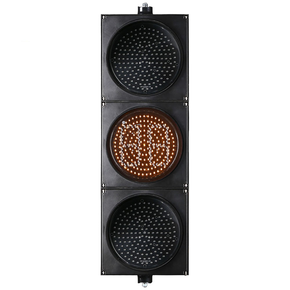 إشارة مرور كاملة حمراء/صفراء/خضراء منخفضة الطاقة مع مؤقت تنازلي