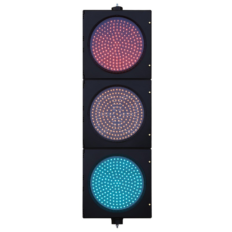 إشارة مرور كاملة حمراء/صفراء/خضراء منخفضة الطاقة مع مؤقت تنازلي