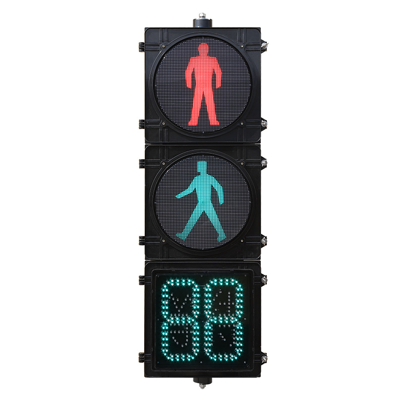 إشارة مرور للمشاة عالية التدفق مع مؤقت تنازلي