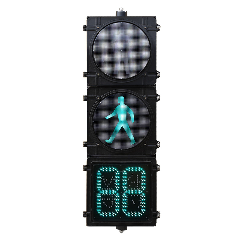 إشارة مرور للمشاة عالية التدفق مع مؤقت تنازلي