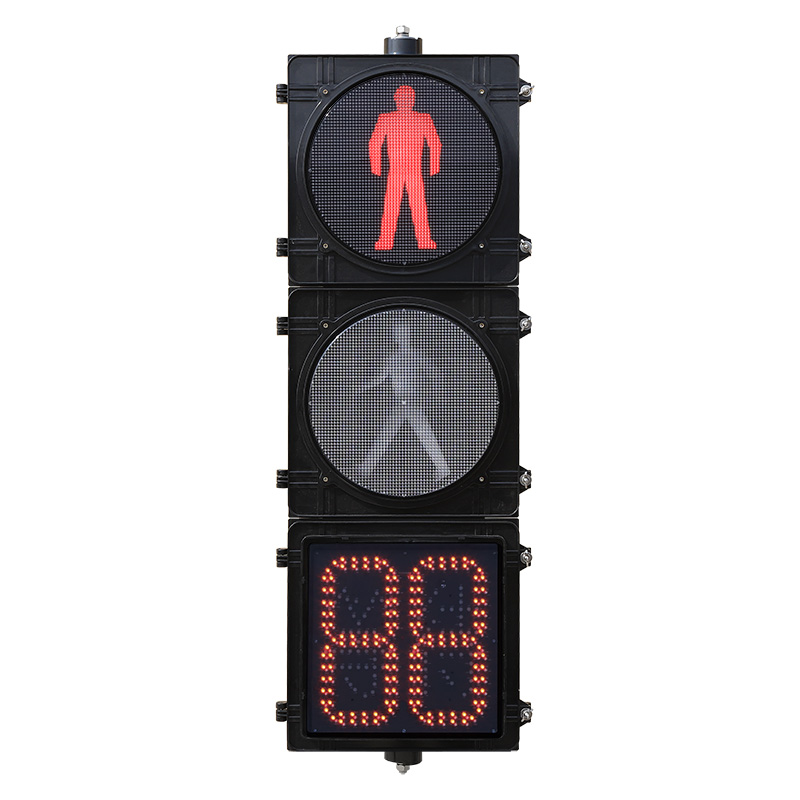 إشارة مرور للمشاة عالية التدفق مع مؤقت تنازلي