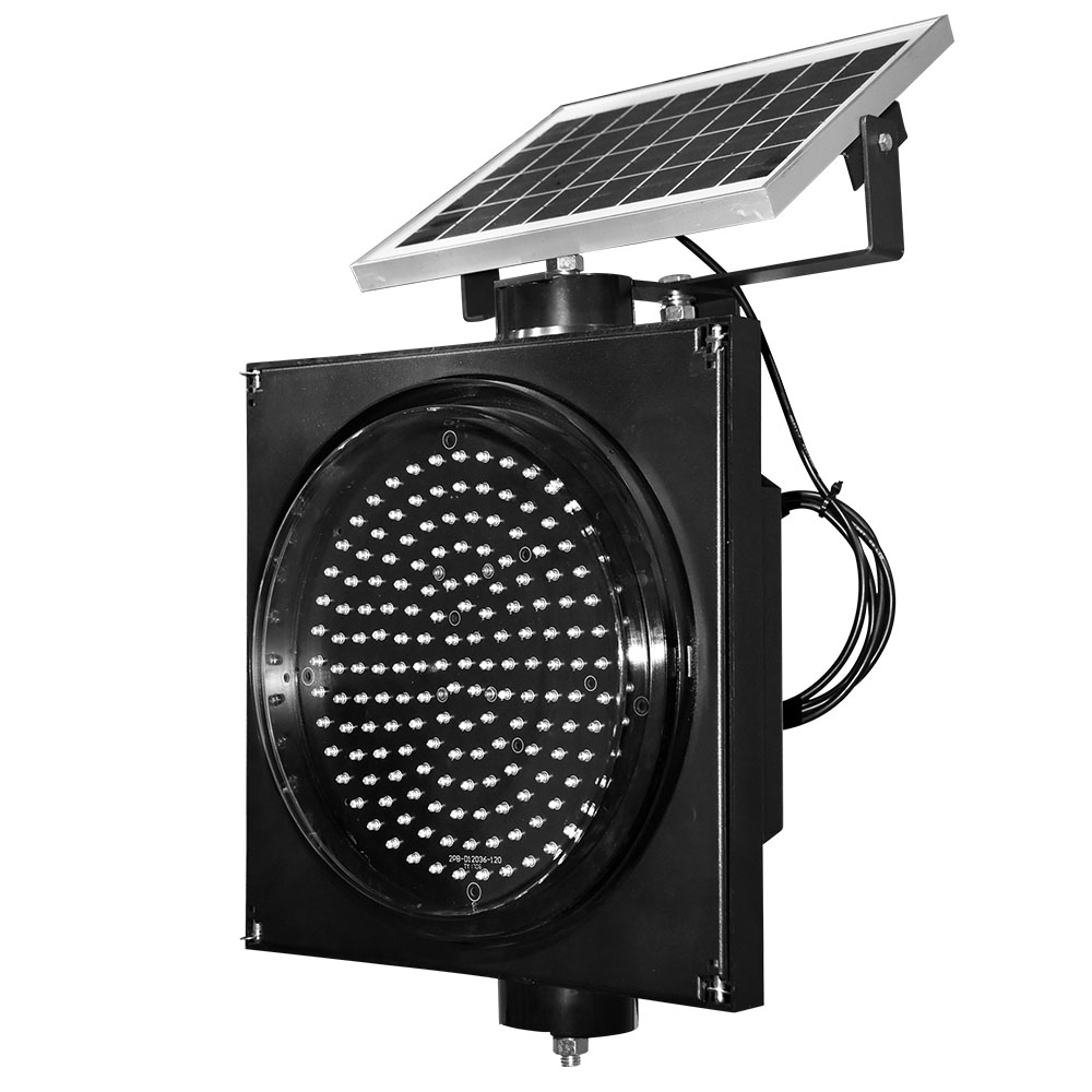 ضوء أصفر وامض يعمل بالطاقة الشمسية