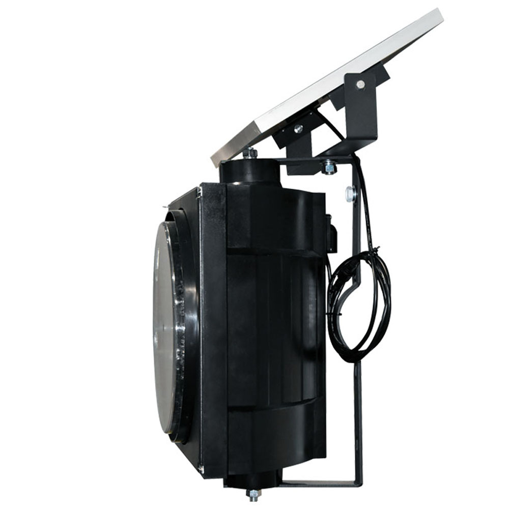 ضوء أصفر وامض يعمل بالطاقة الشمسية