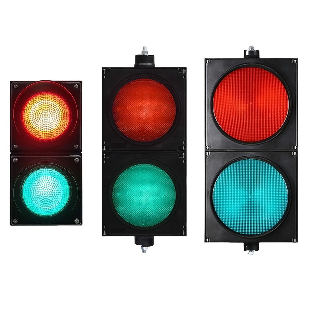 إشارة مرور عالية التدفق باللونين الأحمر والأخضر (وحدتان)