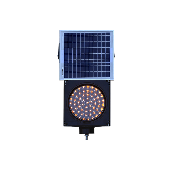 ضوء أصفر وامض يعمل بالطاقة الشمسية